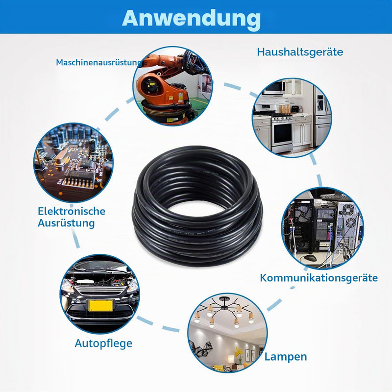 24 AWG 6 x 0.2 mm², 5 m Electric Cable, 6-Core Extension Cable UL2464, 5 V/12 V/24 V/300 V, Oxygen-Free, Multi-Strand, Tinned Cable, Landscape Wire, LED Lights, for Cars | 80°C 5V/12V/24V/300V oxygen-free multi-strand tinned copper cable for landscape,...