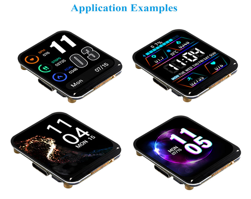 ESP32-S3 Development Board with 1.69inch IPS Display 240×280 Pixels 262K LCD,240MHz Dual-Core Processor, Accelerometer and Gyroscope Sensor, Support W-iF-i/Blue-Too th, Suitable for Various Scenarios
