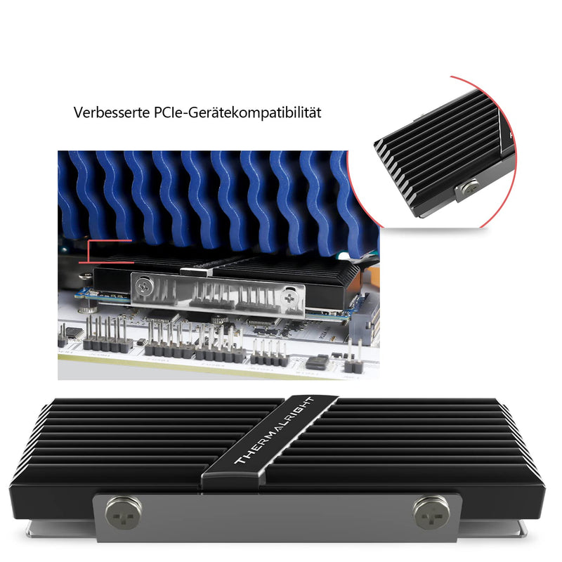 Thermalright TR-M. 2 2280 TYPE AB 2280 heatsink for SSD cooling M.2 2280 heatsink, aluminum, with 2 thermal conductivity, desktop high performance SSD cooler, black TR-M.2 2280 TYPE AB