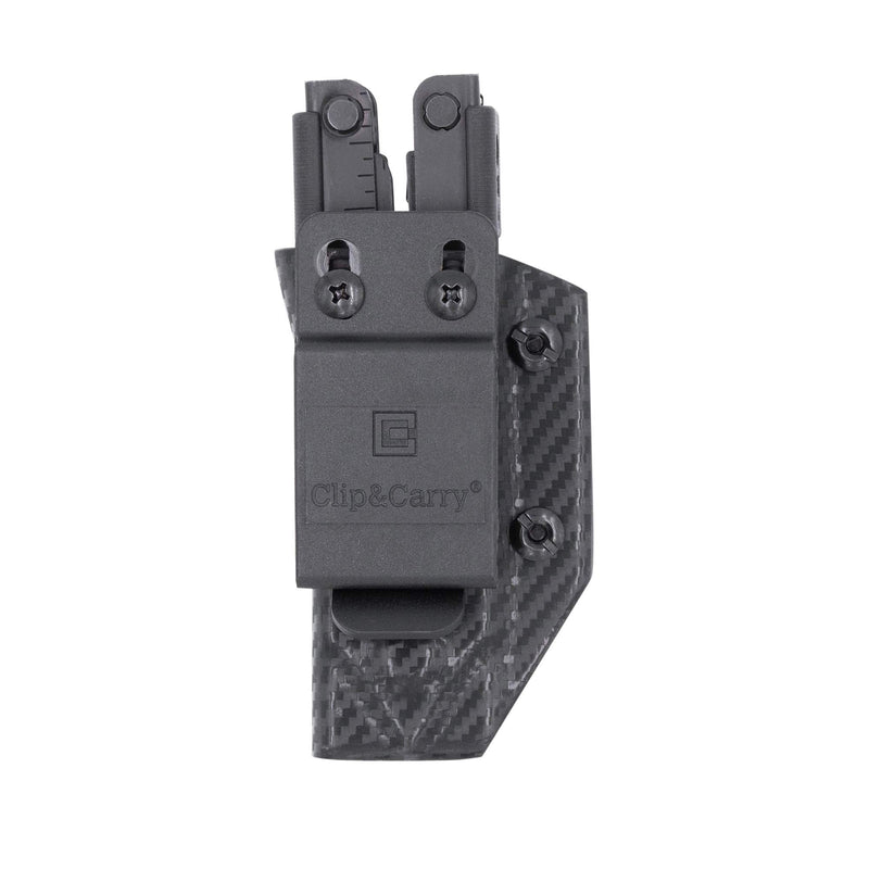 Clip & Carry Kydex Multitool Sheath for Gerber MP600 ~Fits bluntnose & needlenose Models~ Made in USA (Multi-Tool not Included) Multi Tool Holder Holster CF Black