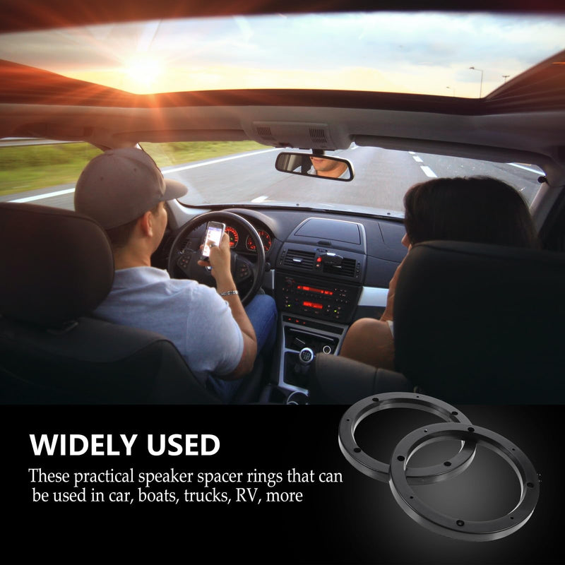 ULTECHNOVO 4 Pcs Universal Fit Car Speaker Spacer 6.5 Inch Adaptor Ring Mounting Bracket Plastic Car Stereo Speakers Spacer