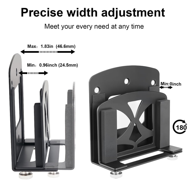 Cable Box Mount,Adjustable Small Device Wall Mount Holder or VESA Mount Behind The Monitor for Apple TV,ROKU,Router,Modem and Other Media Players