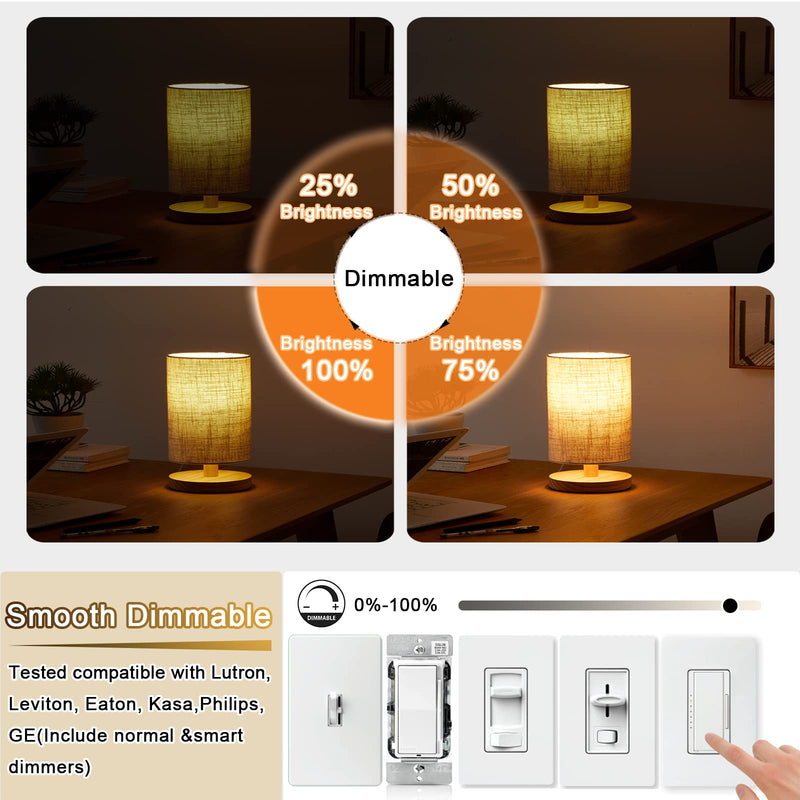 Edison Bulbs, E26 Led Bulb 6W Dimmable, 5 Inch 2700K Soft White T10 Light Bulbs Equal 80 Watt, UL-Cert Vintage Antique Tubular Bulbs 800LM for Bathroom Vanity Light Wall Sconces - 9Pack 5 Inch 6W（9 Count)