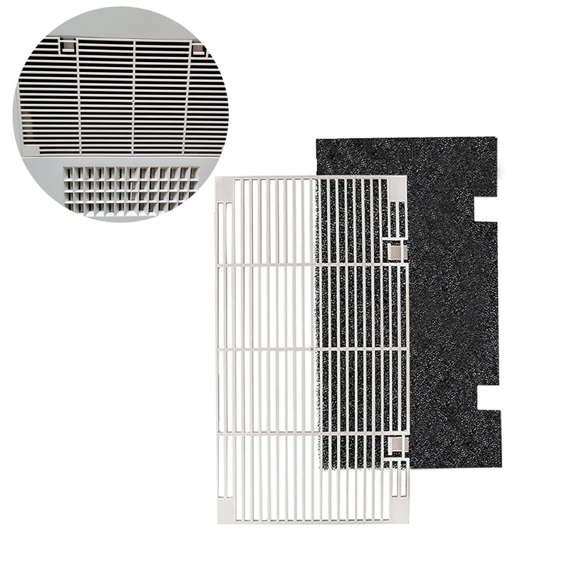 RV A/C Ducted Air Grille for Dometic 3104928.019 with Filters, Duo-Therm Replace Air Conditioner Vent cover, 14.1" x 7.7" Polar White 1set RV A/C Ducted Air Grille