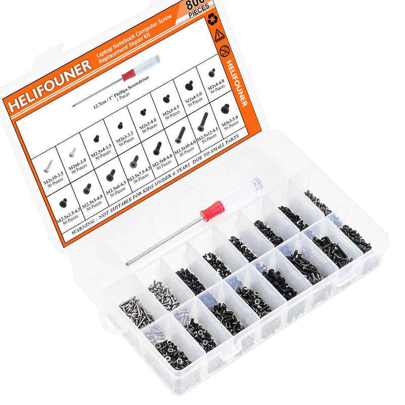 800 Pieces Laptop Notebook Computer Screw Replacement Repair Kit, Electronic Repair Screws for SSD, Laptop Notebook Computer