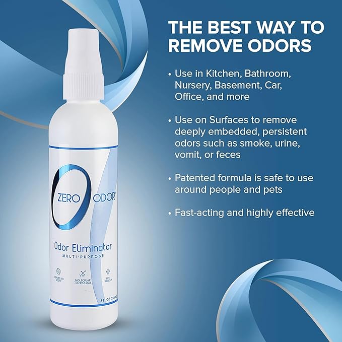 Zero Odor Multi-Purpose Household Odor Eliminator, Trigger Spray, 8 ounces
