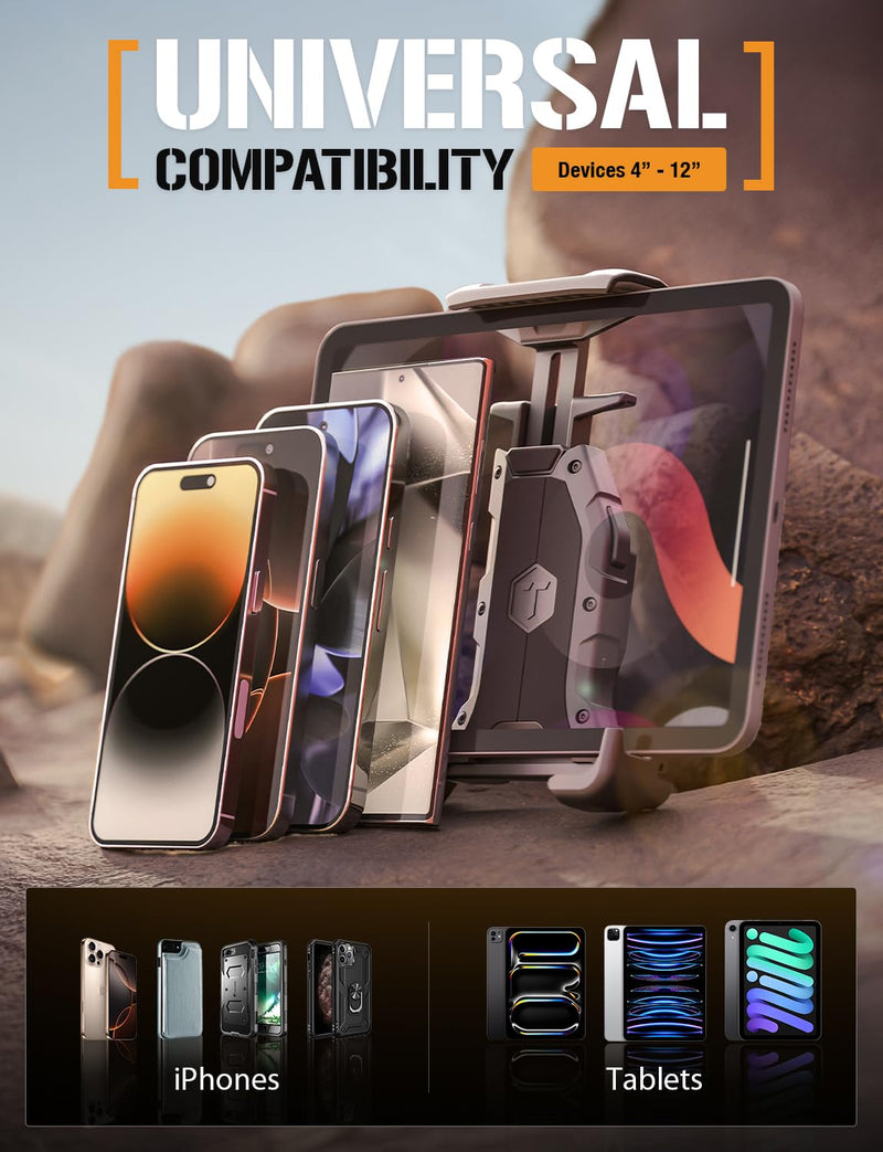 ToughTested Cup Holder Phone & Tablet Mount for Car – Heavy Duty Boom GPS Mount for Large Smartphones & Tablets up to 12.1", Fits Most Trucks, RVs, SUVs, Vans, and Cars.