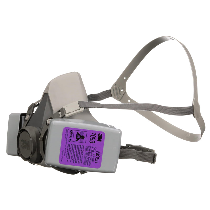 3M P100 Hard Case Particulate Respirator 62093, Reusable Respirator, P100, 1-Facepiece and 1-pair of Replaceable NIOSH-Approved 7093 Filters, Medium, 1 Kit, 1 per pack