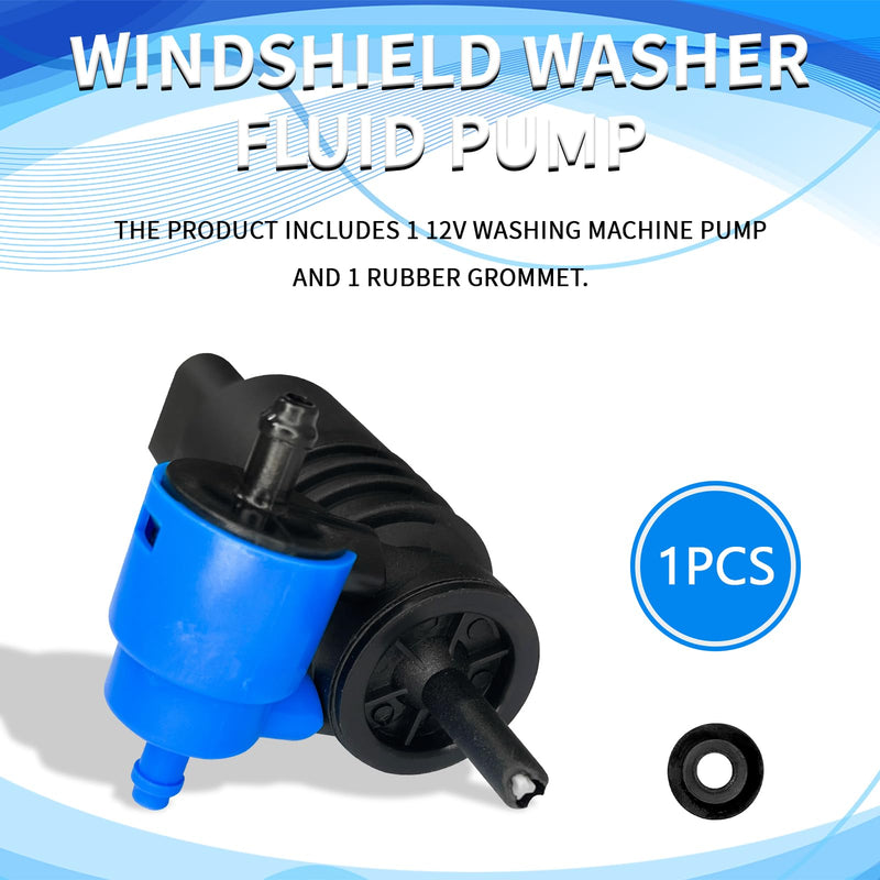 Windshield Wiper Pump Automotive Windshield Washer Pump Replacement, Windshield Washer Fluid Reservoir Windscreen Cleaning Pump for Jeep, Dodge, Chrysler, Chevy 8260A059 8260A021 8260A082 Blue