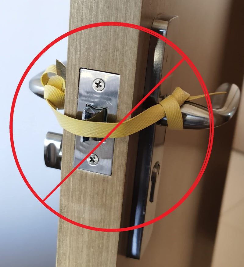 Lockdown Magnetic Strips Door Security Devices Thin Magnetic Strips School Office Emergency Easy Quick Lock Door Latch White Text Version (30) 30