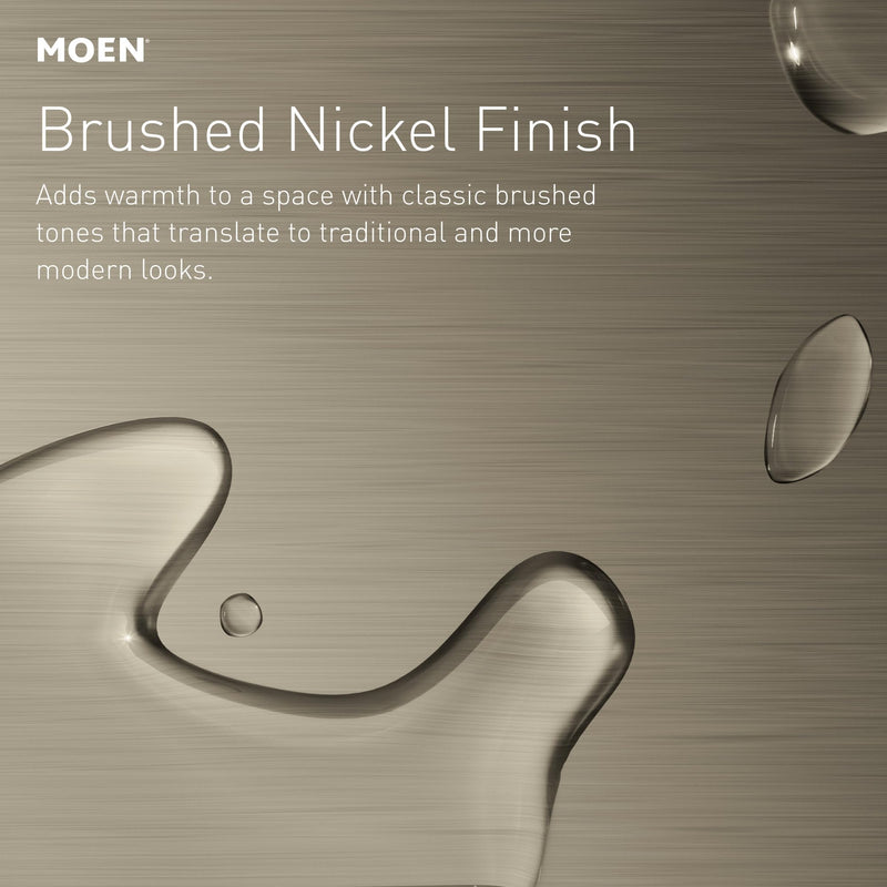 Moen Brantford Traditional Brushed Nickel Spring-Loaded Wall Mounted Toilet Paper Holder, YB2208BN 1 Count (Pack of 1)