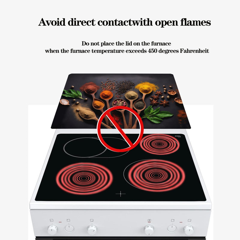Electric Top Lid 28" x 20" | Goacifie Lid | Heat Resistant Glass Stove Top Cover | Thick Natural Rubber | Stove Top Cover Extended Space (scoop2) scoop2