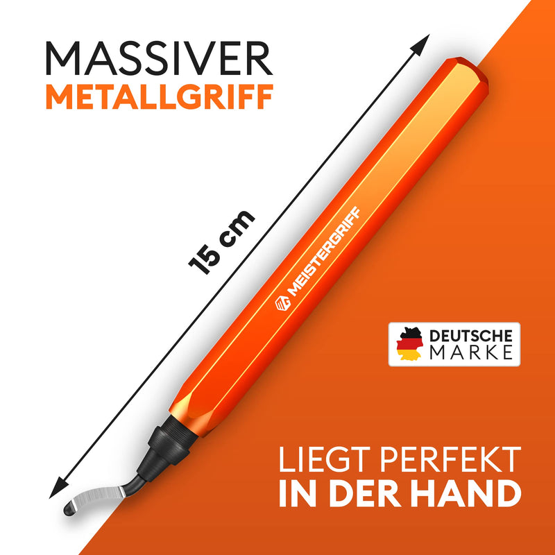 Deburrer [incl. 11 blades] for plastic (also 3D printing), metal, stainless steel - hand deburrer Includes 11 blades