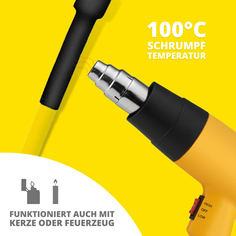 NEUBACH® heat shrink tube set - with 12 sizes between 1-13mm Ø I a total of 560 shrink tubes I Because it is water-repellent and break-resistant, the perfect shrink tube