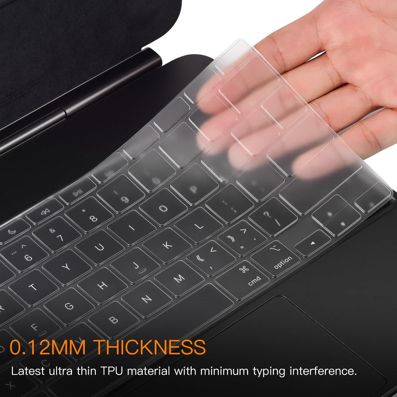 CaseBuy Premium Ultra Thin Keyboard Cover for Apple 13 inch iPad Pro M4(2024) with Magic Keyboard, 13" iPad Pro Protector Skin Accessories, US Keyboard Layout iPad Pro 13" M4(2024)