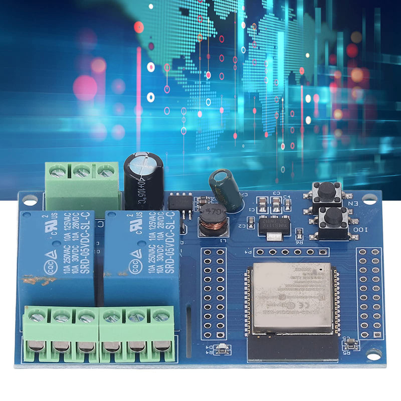 ESP32 2 Channel 5V Relay Module 4MB Flash Large Capacity Programmable Relay Board for Secondary Development Learning