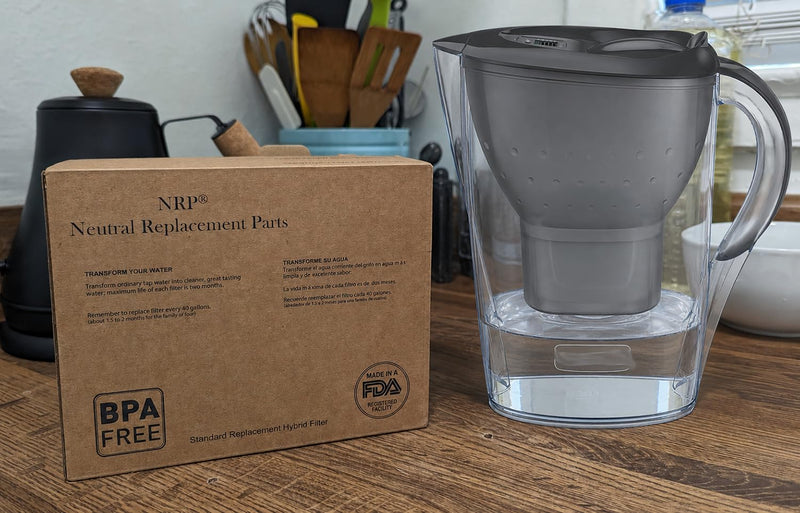 NRP 6-Pack EU Version Pitcher Water Filter Replacement for Brita Maxtra #1001122 Also compatible Levoit, amazonbasics Water Jugs, filtre à eau de pichet Pour Brita