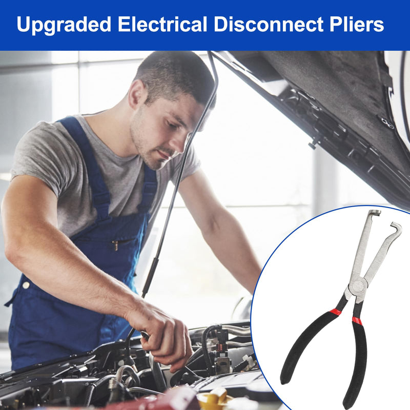 Electrical Disconnect Pliers, 8inch Spark Plug Disassembly Pliers,Automotive Electrical Connector Disconnect Pliers,Automotive Electrical Plug Connector Disconnect Tool(1PC, Black)