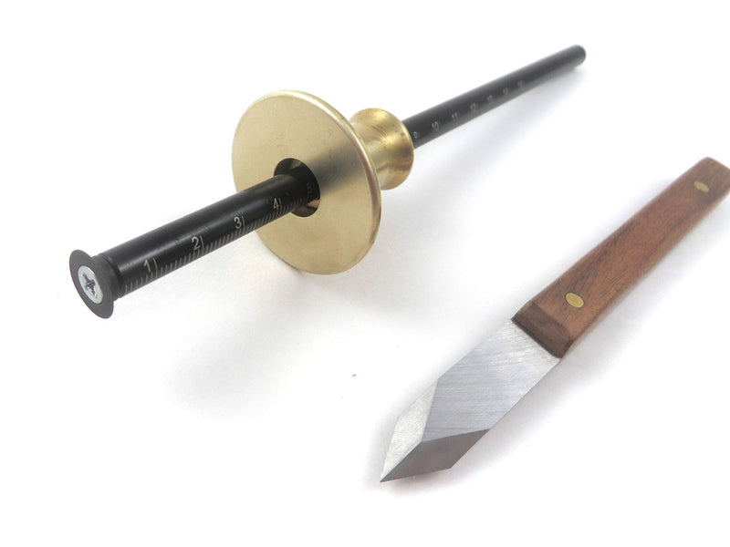 Taytools 773338 3 Piece Dovetail Layout Kit with Dovetail Marking Jig with 1:5 and 1:8 Slopes, Mikov Marking Knife and Wheel Marking Gauge