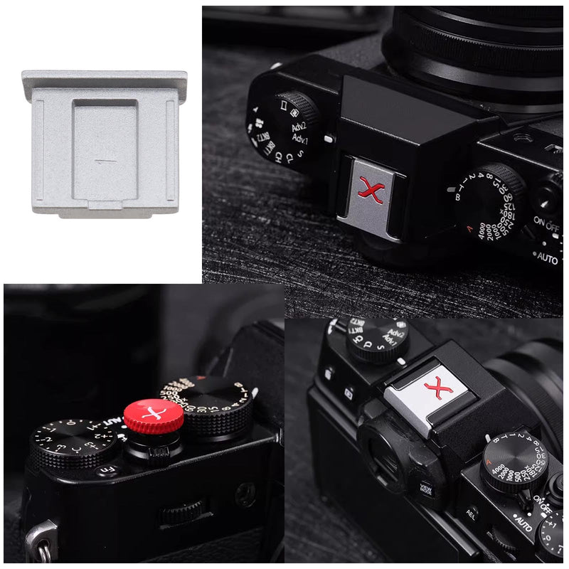 Create idea Camera Hot Shoe Cover Cap Protector & Shutter Button Compatible with Fujifilm XPro3 XPro2 XT4 XT3 XT2 XT1 X-T30 X-T20 X-T10 XE3 XE2S X100V X100F X100T X100 Black