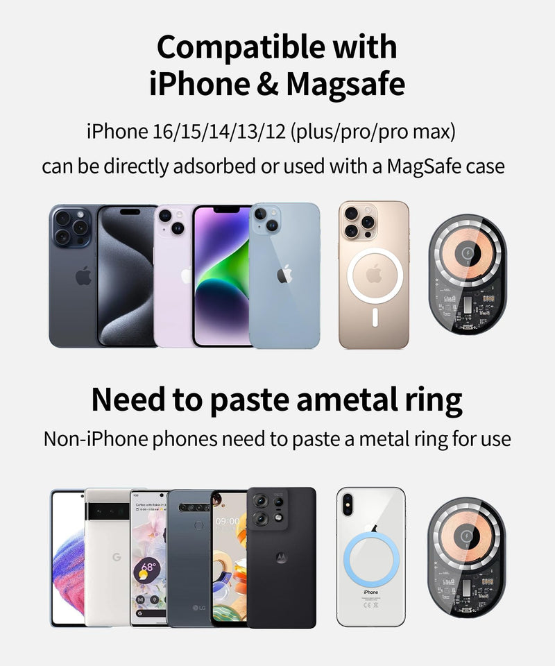 Wireless Charging car Phone Holder for Hyundai Venue 2020-2025 Accessories 8-inch Screen Fixed Clip,360° Rotation car Phone Mount Compatible with MagSafe