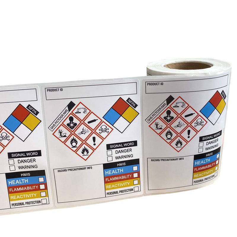 [Australia - AusPower] - GHS Labels, SDS OSHA Labels for Chemical Safety Data, 3 x 4 Inch Roll of 260 MSDS Stickers with GHS 