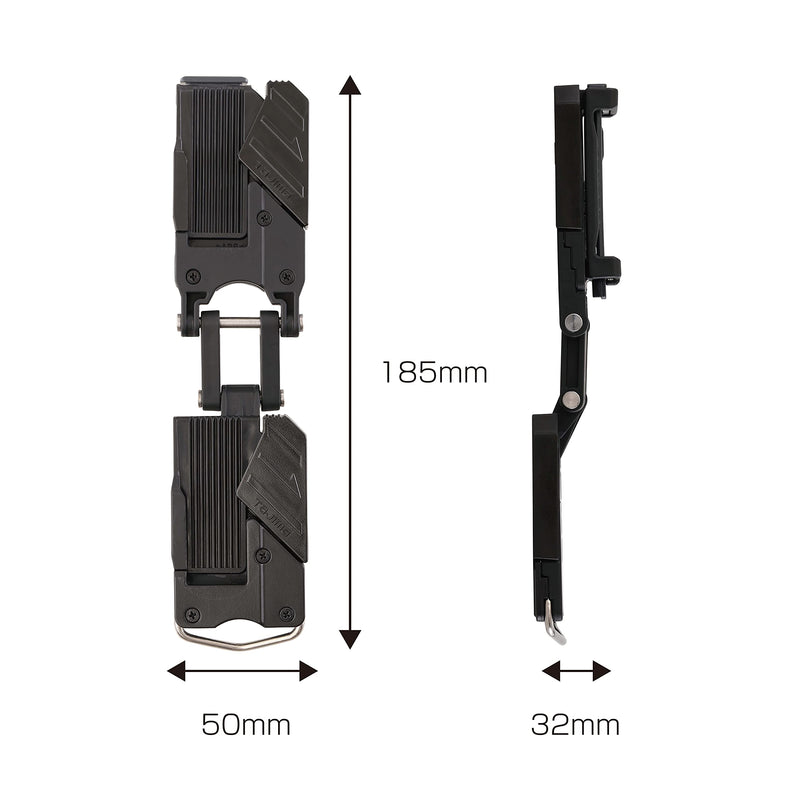 Tajima Safety System, Saff Retrofit Holder, Top and Bottom 2 Sections, Space Saving Around The Waist, Movable Connectivity for Easy Access and Easy to Move Tools, Easy to Put on and Take Off, Attach Top and bottom 2 rows