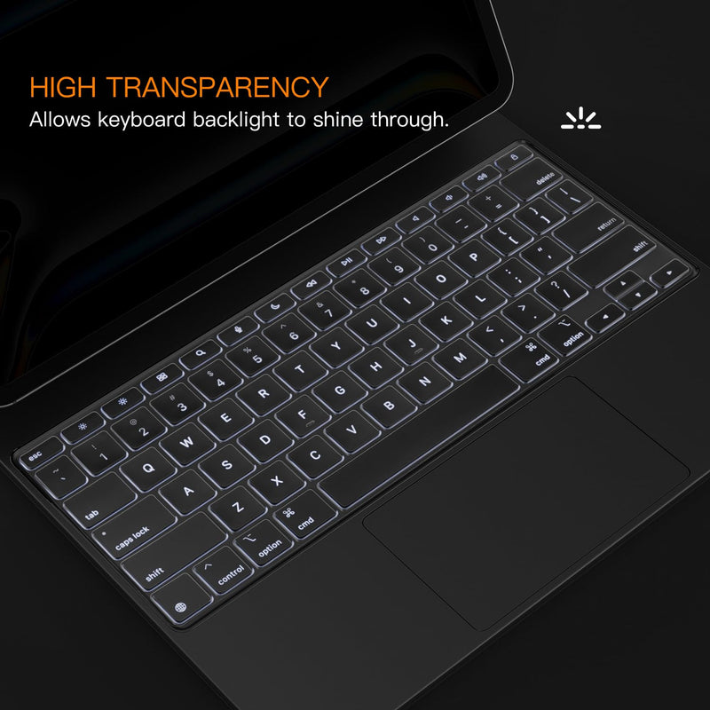 CaseBuy Premium Ultra Thin Keyboard Cover for Apple 13 inch iPad Pro M4(2024) with Magic Keyboard, 13" iPad Pro Protector Skin Accessories, US Keyboard Layout iPad Pro 13" M4(2024)