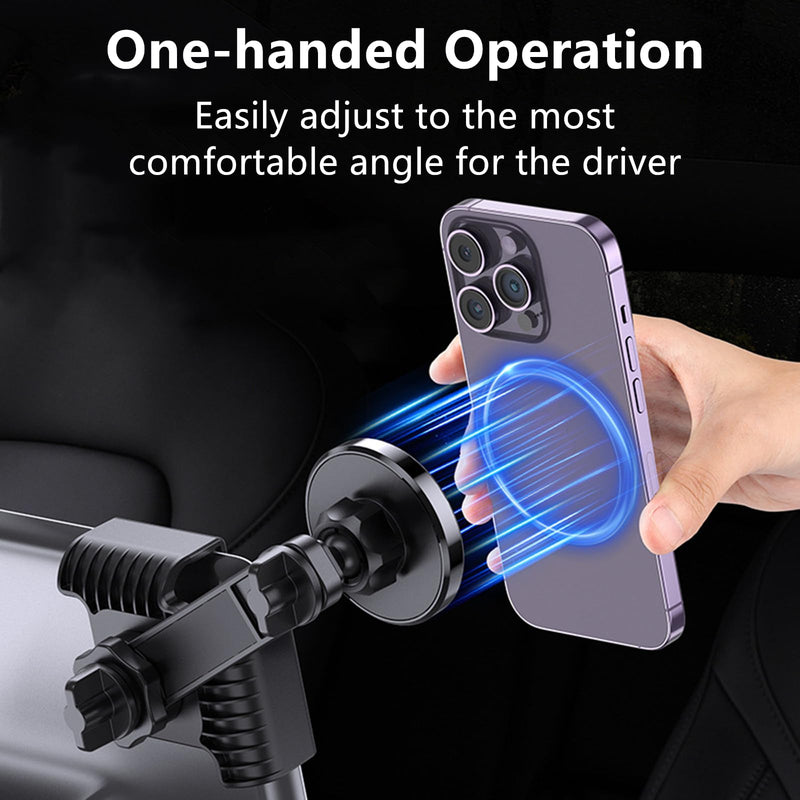 Tesla Phone Mount, MagSafe Strongest Magnet Power Magnetic Car Phone Holder Mount for Tesla 3/Y Accessories Fits for All iPhone & Android Phones - with Magnetic Ring