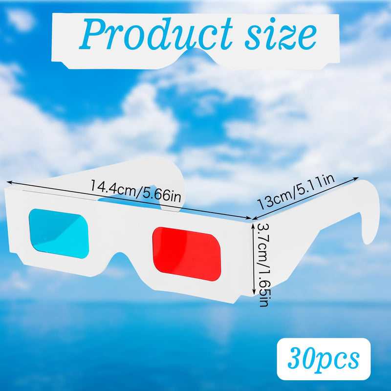 30pcs 3D Viewing Glasses, 3D Glasses for Movies at Home, Foldable and Lightweight Movie Glass for Kids and Adults, Perfect for Immersive Movie Experiences