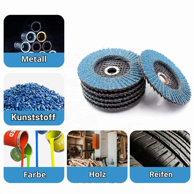 Flap Discs, Pack of 6 Sanding Discs Diameter 75 mm Grit 60/80/120 | Suitable for cordless angle grinders chrup disc lamella discs steel fan grinding disc for angle grinder polishing machine Iron