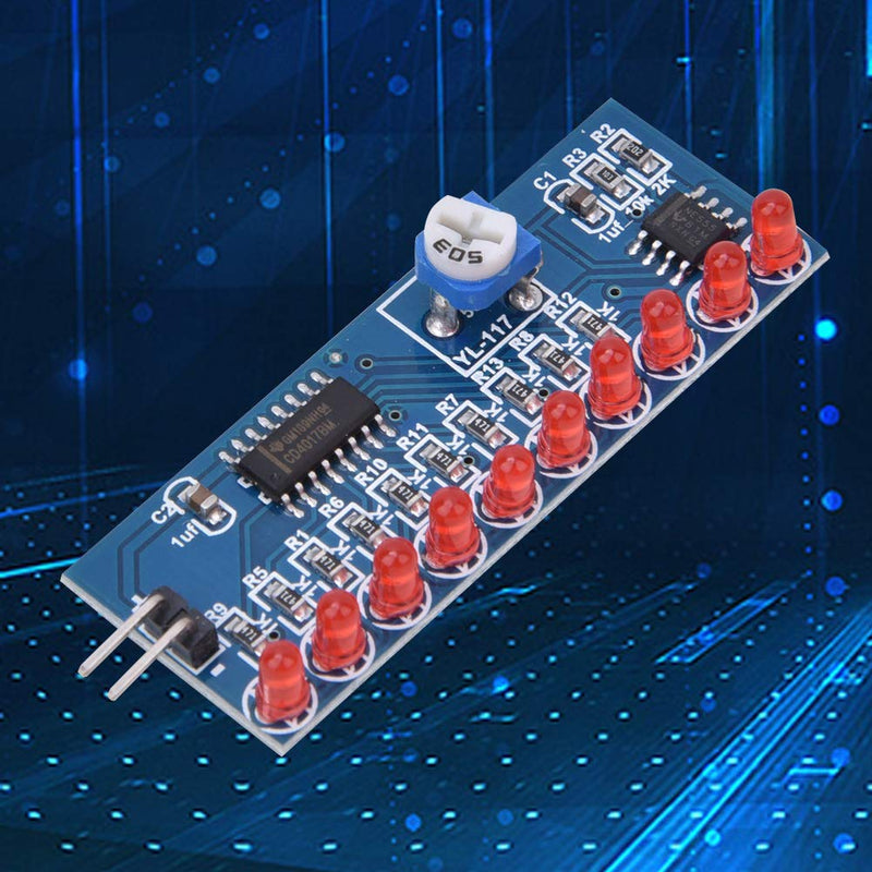 Running Light Module, DIY Electronic Kit, Suit Module Portable Red Learning 2 Pieces Ne555 + CD4017 LED Chaser Water Flowing Light Module DIY Kit Electronic Circuit