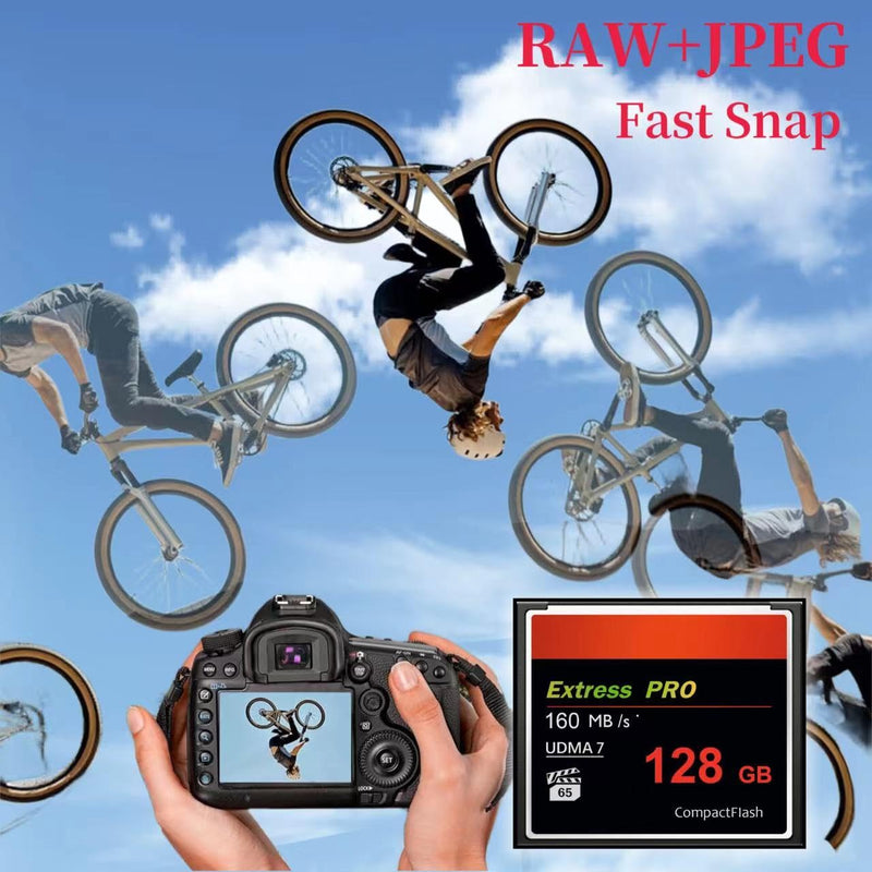 128GB CompactFlash Card,UDMA Speed Up to 160MB/s,Original CF Card Camera Memory Card