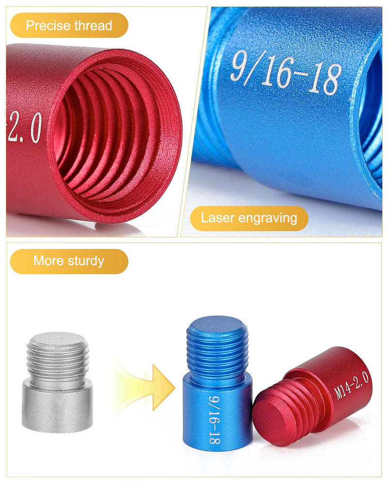 Thread Checker, 52pcs Nut and Bolt Thread Checker, 28 Inch & 24 Metric Box Set Thread Gauge, Bolt Size Finder for Size Check on Tricky and Narrow Area 52 pcs