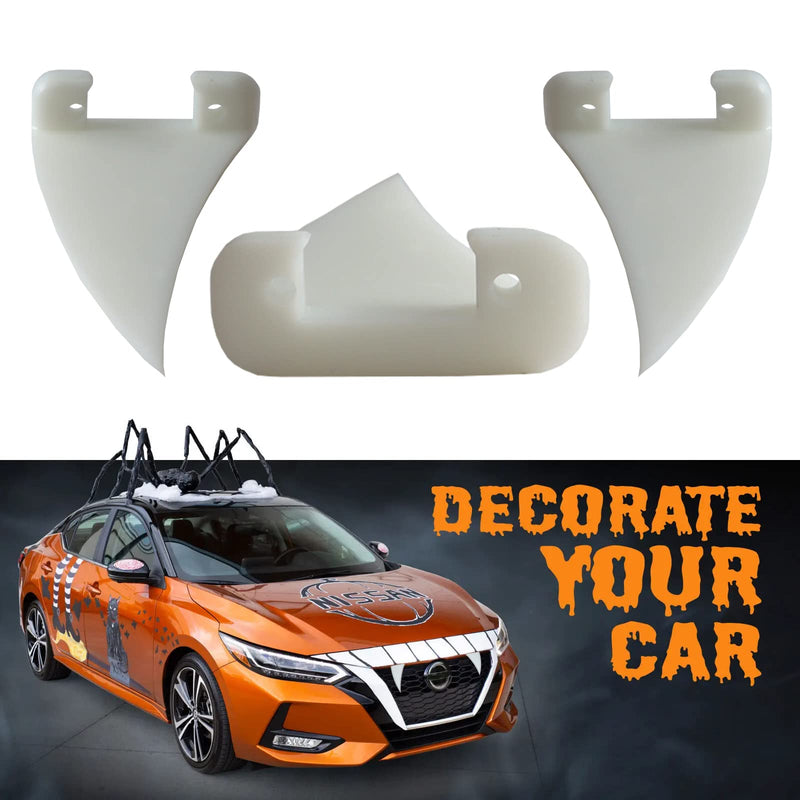 Halloween Decoration Car Teeth for Cars, Truck, or SUV,Vampire Fangs Teeth for car- Mounts to Front Grille on Vehicles,DIY Your Car,A Pair White Large Teeth
