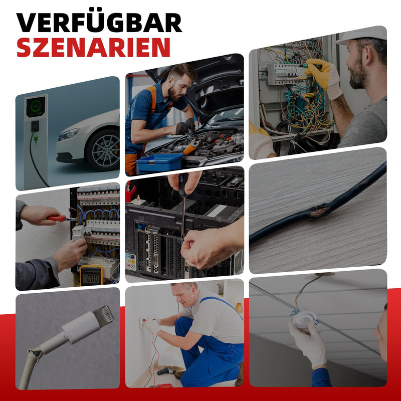 Heat Shrink Tube Set with Adhesive: 4:1 Waterproof Heat Shrink Tube, Insulation Tube Assortment for Electrical Insulation, Repairs (Diameter 8 mm & Diameter 12 mm Each 2 m, Diameter 16 mm & Diameter 20 mm Each 1 m)