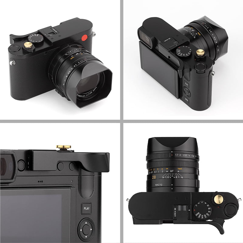 Haoge Metal Thumb Up Grip for Leica Q3 Q3 43 Camera Foregrip Digital Accessories THB-Q3B Hot Shoe Thumbs Up Rest Support Handgrip Black