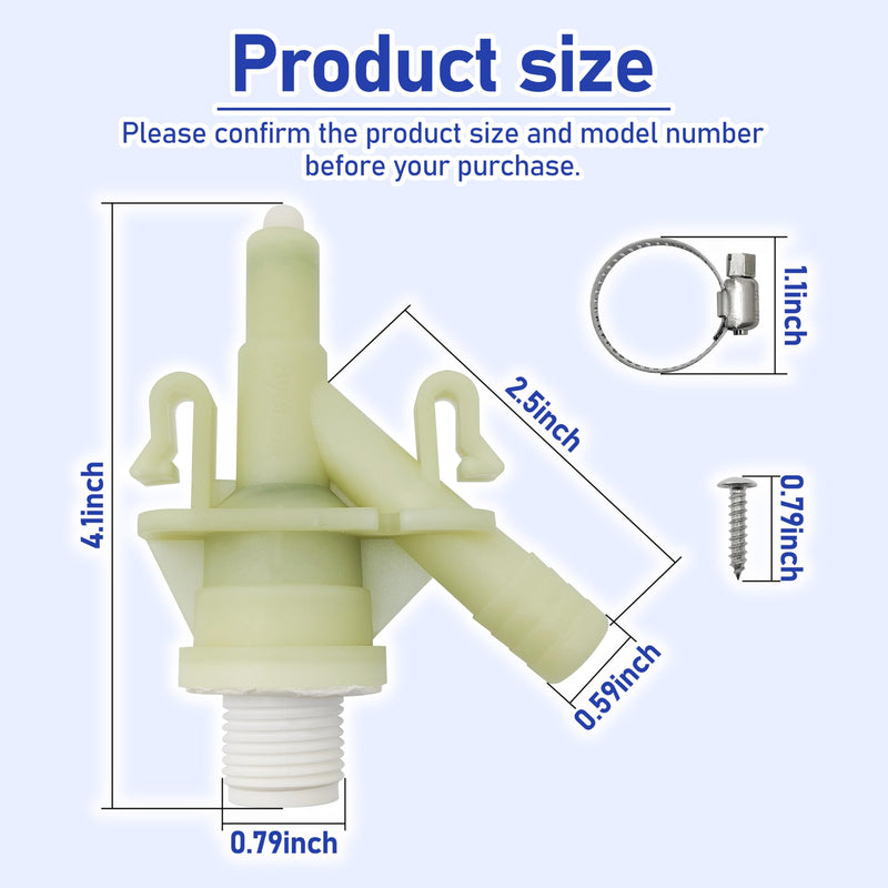 New Durable Plastic Water Valve Kit 385311641 for 300 310 320 series - for Sealand marine toilet replacement pack of 1