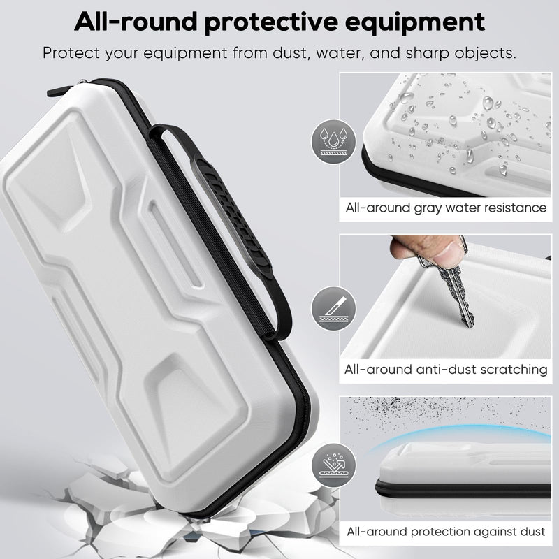 Klipdasse Carrying Case for PlayStation Portal Remote Player, Protective EVA Hard Shell Portable Carry Handbag Full Protective Case for PlayStation Portal Accessories（white White