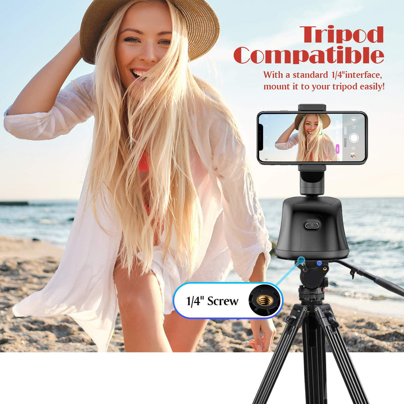 Smartphones Gimbal Stabilizer, 360° Rotation Smart Tracking Holder, Face Object Shooting Selfie Stick Mount for Tripod, Suit for Photographing Vlog Videos Shooting (Black)