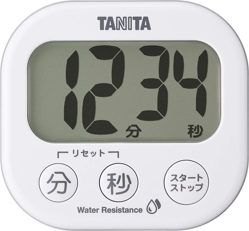 Tanita TD426WH Kitchen Study Study Timer Washable Large View Timer White 3.3 x 3.1 x 0.9 inches (8.4 x 7.8 x 2.2 cm)
