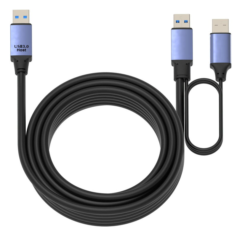 32ft(10M) Active USB 3.0/3.2 Gen 1 Data Cable A Male to A Male with Optional Power Cable & Repeater 5Gbps for Long Distance Data Transfer 32ft (10M) Black cable + Gray shell