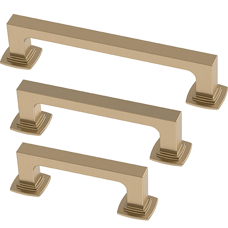 Franklin Brass (5-Pack) – Champagne Bronze Cabinet Handles, 3-3/4 Inch Hole Center, Pulls for Drawers, Kitchen Cabinet Door, Dressers | Parow 5 3-3/4" (96mm)