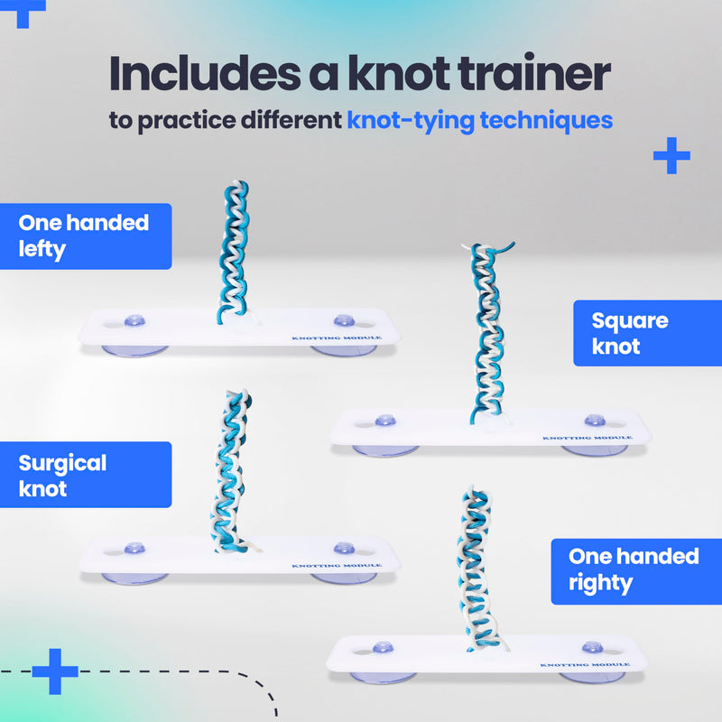 Complete Suture Practice Kit for Medical Students w/How-To Suture HD Video Course, Suture Training Manual & Carryall Case. All-in-One A Plus Medics Kit Including Suture Practice Pad (Education Use Only)