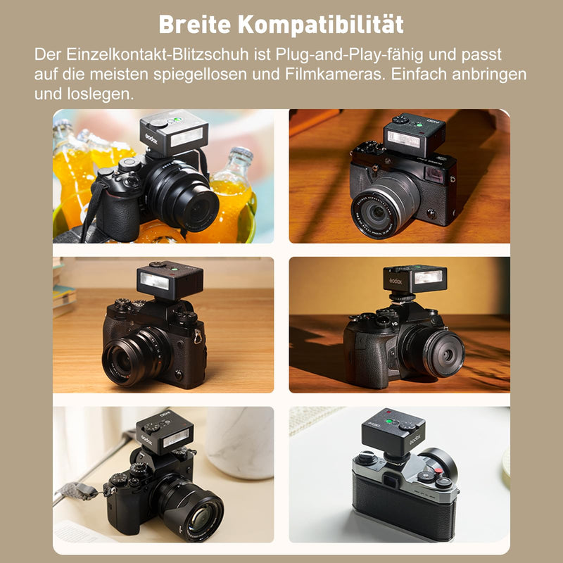 iM30 Mini Flash - Conpact & Portable Camera Flash GN 15, 7 Power Levels, Manual Flash for Canon/Sony zv1/Sony zve10/Nikon/Fuji-230 Full-Power Flashes/6500K±200K/3.6S Recycle