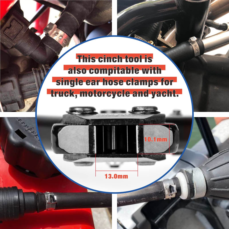 iCrimp PEX Pipe Quick Cinch Tool Set for Stainless Steel Clamp from 3/8-inch to 1-inch with Pex Cutter, 20pcs 1/2-inch and 10pcs 3/4-inch Stainless Steel Clamps included CRP961
