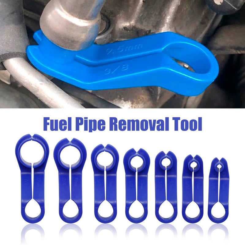 7pcs Fuel Line Disconnect Tool 1/4 5/16 3/8 1/2 5/8 3/4 7/8 Inch Quick Disconnect Kit Replacement for Ford/GM/Chrysler/Mazda