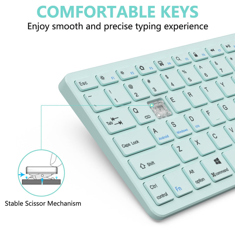 Bluetooth Keyboard for iPad, Bluetooth Keyboard Compatible iPad 10th 9th 8th, iPad Air 5th 4th, iPad Pro 13/12.9/11 inch, iPad Air 13/11 inch, Portable Keyboard Including iOS, Android, Windows - Blue