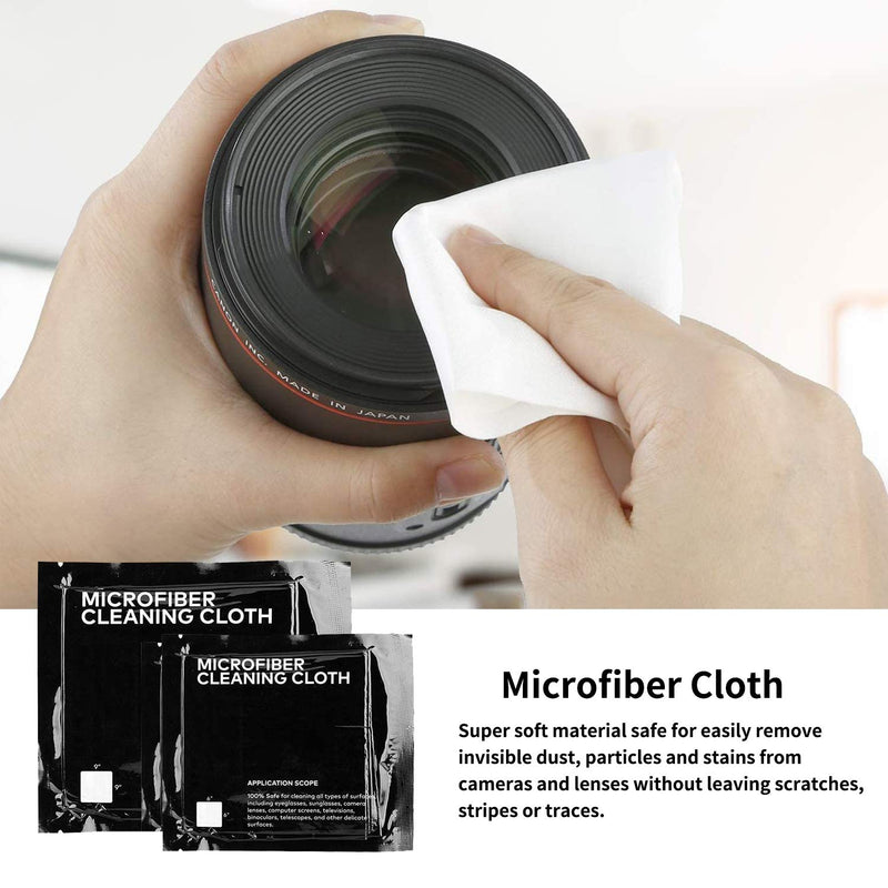 Professional DSLR Camera Cleaning Kit with APS-C Cleaning Swabs, Microfiber Cloths, Camera Cleaning Pen, for Camera Lens, Optical Lens and Digital SLR Cameras.