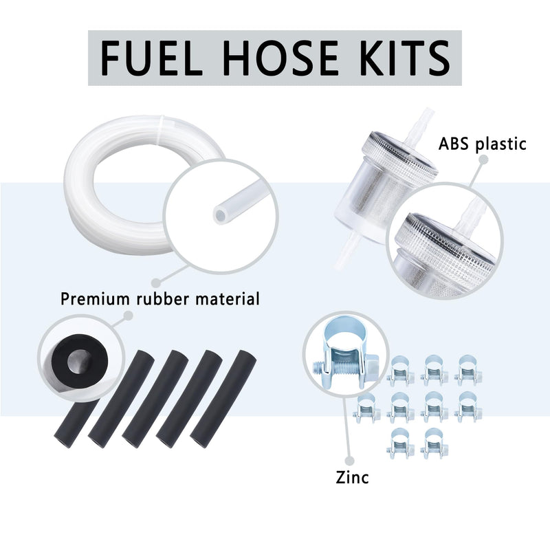 16.4Ft Diesel Heater Fuel Line Kit OEM# 1320399A 35320A,Include Fuel Hose+Inline Fuel Filter+Connecting Hoses+Fuel Line Clamps,Fuel Line Repair Kit Diesel Heater Accessories